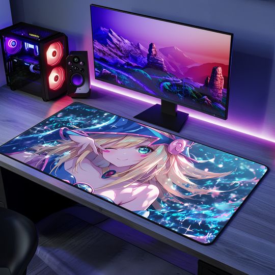 Discover Anime LED Gaming Mousepad  Personalized RGB Desk Mat  Otaku Gift for Gamers  Large Size, Light Up, Shonen Anime Art