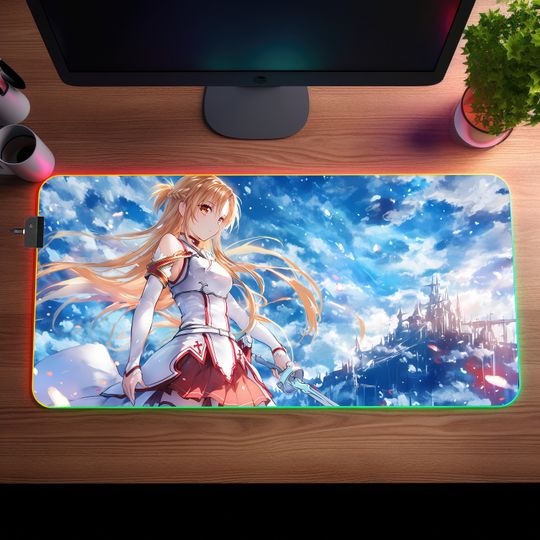 Discover Anime LED Gaming Mousepad, Personalized RGB Desk Mat  Otaku Gift for Gamers