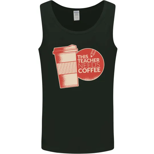 Discover Funny Teacher Coffee Vest Tank Top for Men