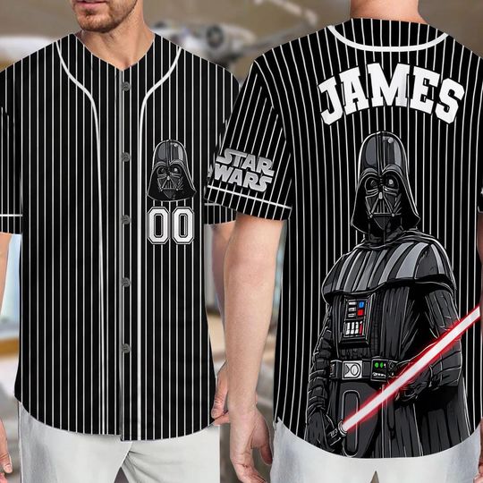 Discover Custom Darth Vader Baseball Jersey, Star Wars Jersey Shirt, Disney Movie Cartoon Baseball Shirt, Disneyland Shirt, Disney World Shirt