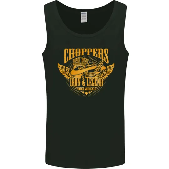 Discover Choppers Legend Motorcycle Biker Men's Tank Top