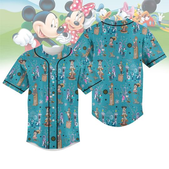 Discover Halloween Haunted Mansion Baseball Jersey, Disney Ghost Baseball Shirt