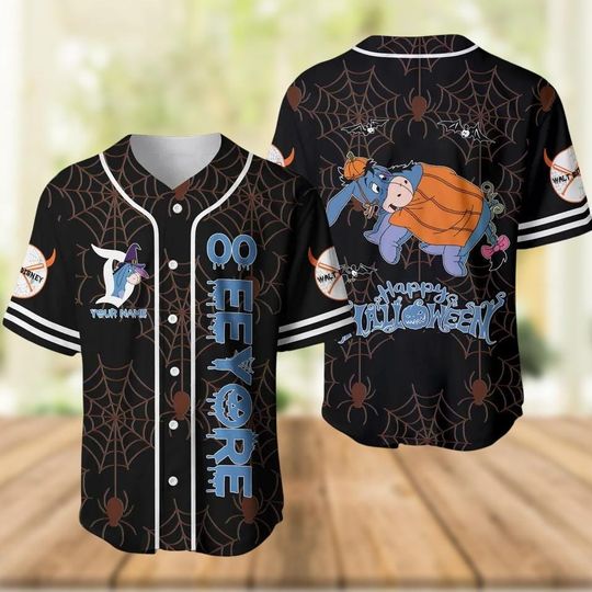 Discover Custom Eeyore Happy Halloween Baseball Jersey, Winnie The Pooh Shirt