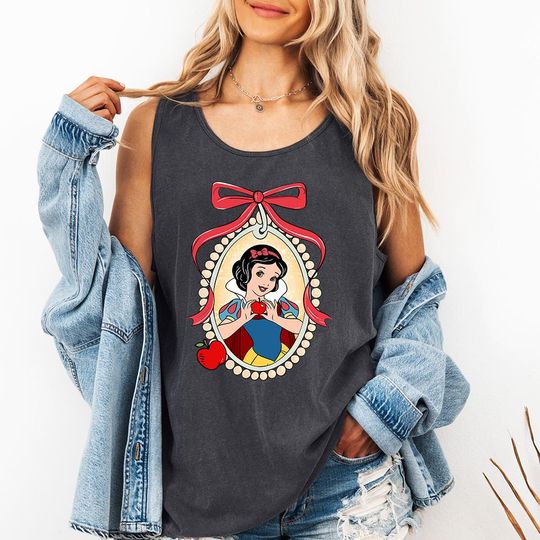 Discover Snow White Ribbon Tank, Disney Trip Shirts, Disney Birthday, Cute Disney top, Disney Cottagecore, Disney Girls Trip