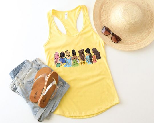 Discover Disney Princess Tank Top, Disney Women's Tank Top, Magic Kingdom Tank Top, Disneyland Girls Tank Top, Colorful Disney Shirt, Princess Top