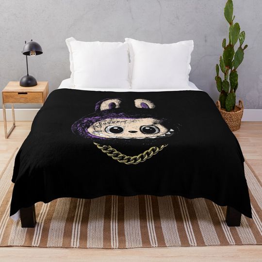 Discover La bu bu Monster Head Throw Blanket, Gift for Kids, Cute Gift