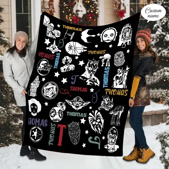 Personalized Star Wars Fleece Blanket, Galaxy Gift
