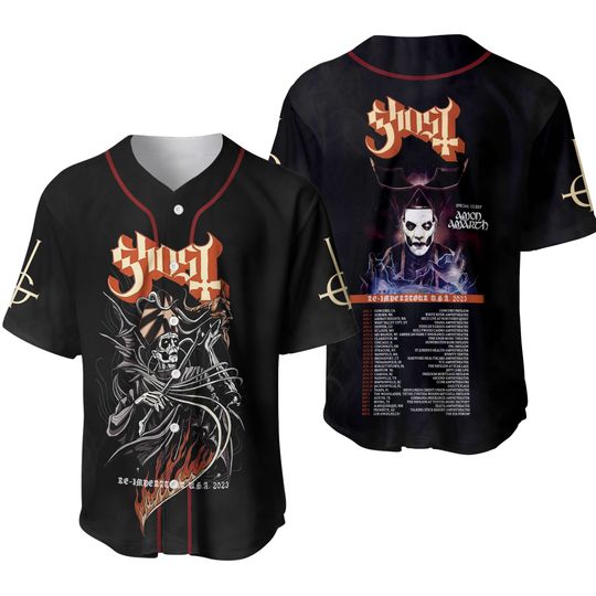 Ghost Band Tour 2025 3D Baseball Jersey - Full Size - Great Gift for Music
