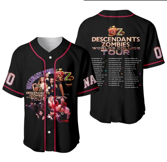 Zombies World Tour Personalized Baseball Jersey
