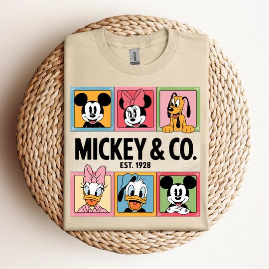 Discover Retro Mickey & Co 1928 Shirt, Vintage Disney Shirt, Mickey And Co, Disneyworld Shirts, Family Mickey And Friends Shirt, Disney Family Shirt