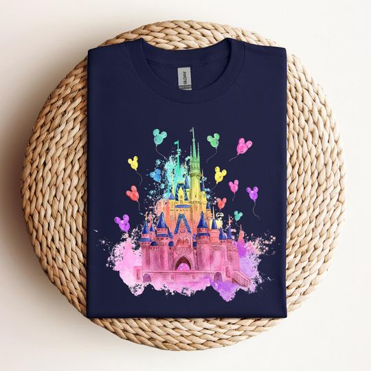 Discover Disney Castle Shirt, Magical Castle Shirt, Disney Watercolor Castle Tee, Disneyland Shirt, Disney Family Matching T-Shirt