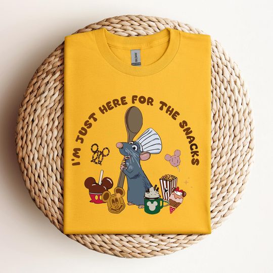 Discover Remy Ratatouille I'M Just Here For The Snacks Shirt, Ratatouille Tee, Anyone Can Cook Tee, Ratatouille Remy Little Chef Anyone Can Cook Tee