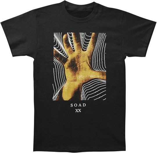 Vintage Men's SYSTEM OF DOWN Hand Anniversary Tee T-Shirt Black