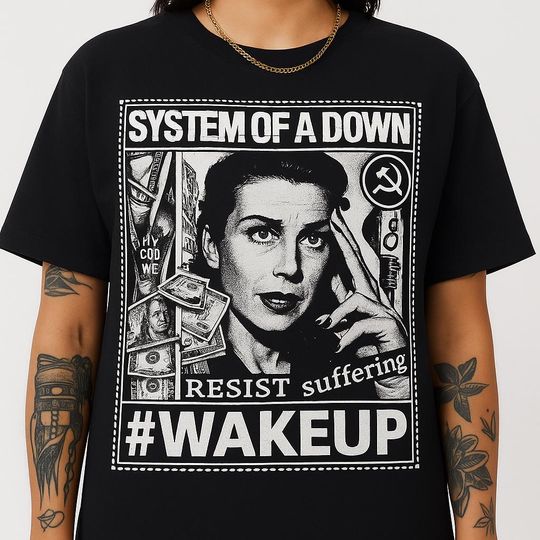 Discover Vintage SYSTEM OF DOWN T-Shirt: Wake Up Graphic Tee, Alternative Metal