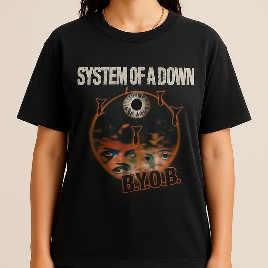SYSTEM OF DOWN B.Y.O.B. T Shirt  Fan Made Rock Band Tee