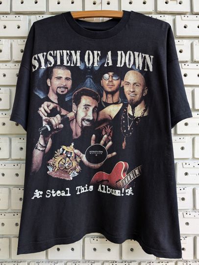 SYSTEM OF DOWN Vintage Tee Steal This Album Alternative Metal Shirt