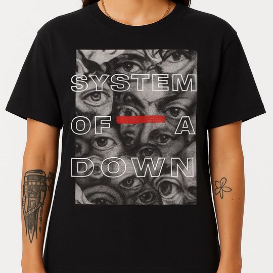 SYSTEM OF DOWN Eyes Shirt SOAD Band Tee Nu Metal Merch Heavy Metal T Shirt