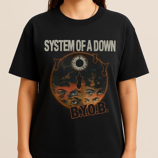 SYSTEM OF DOWN BYOB T Shirt Song Artwork Graphic Tee Metal