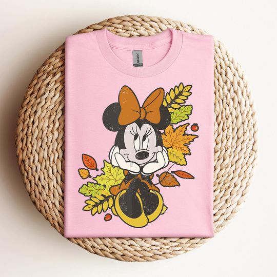 Disney Mickey And Friends Autumn Leaves Minnie Mouse T-Shirt, Disney Minnie Shirt, Disneyland Family Matching Shirt, WDW Magic Kingdom Shirt