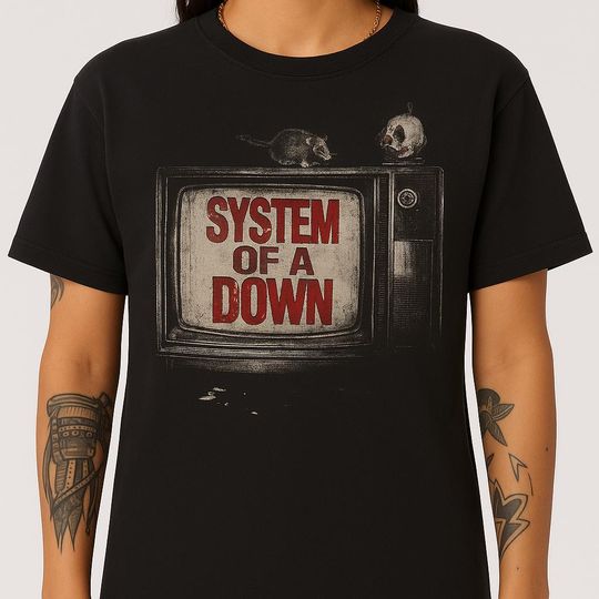 Vintage SYSTEM OF DOWN Tee TV Inspired Nu Metal Rock Band Shirt