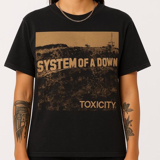Discover SYSTEM OF DOWN Toxicity T-Shirt Vintage Rock Metal Band Tee SOAD Concert Tour Shirt Unisex Music Fan Merch