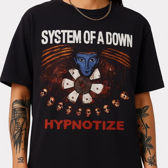 Discover SYSTEM OF DOWN Hypnotize T-Shirt - SOAD Album Art Tee - Vintage Rock Band Shirt - Metalhead Gift - Unisex Grunge Clothing