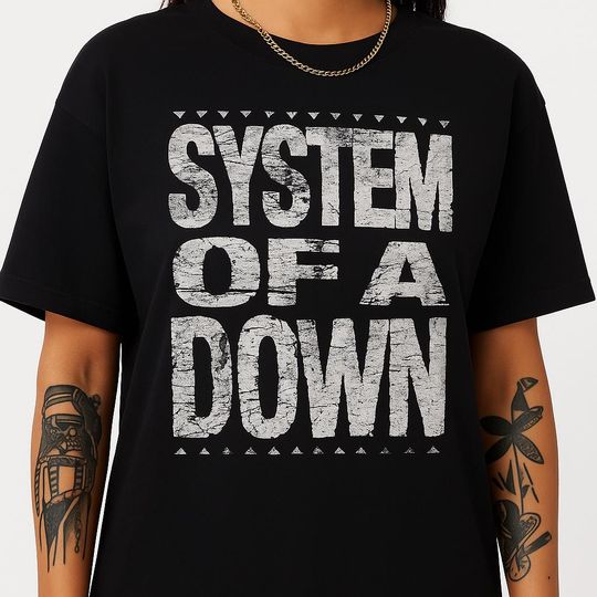 Discover SYSTEM OF DOWN Shirt SOAD Logo Tee Nu Metal Band Merch Heavy Metal Graphic T Shirt Rock Concert Fan Gift Vintage Style
