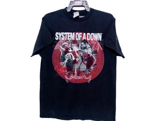 Vintage SYSTEM OF DOWN Metal Band Black Medium T Shirt