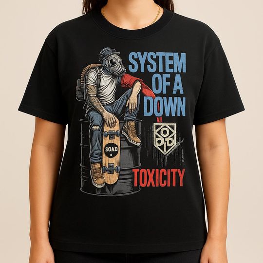 SYSTEM OF DOWN Toxicity T Shirt  Skater Punk Fan Tee