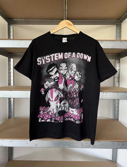 Vintage 2000s SYSTEM OF DOWN Y2K Rock Band T-shirt