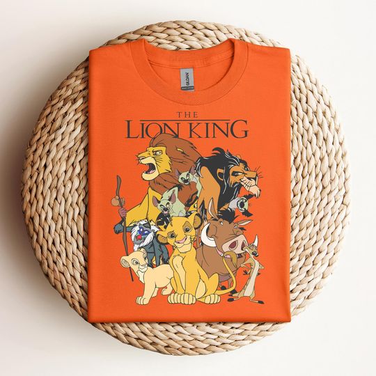 Discover Retro Disney The Lion King Characters Shirt, Vintage Disney The Lion King Shirt, Disney The Lion King Friends Shirt, Birthday Shirt