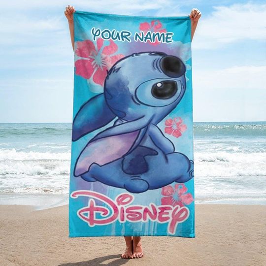 Discover Disney Stitch Beach Towels, Cartoon Bath Towel, Lilo And Stitch Lover Gift
