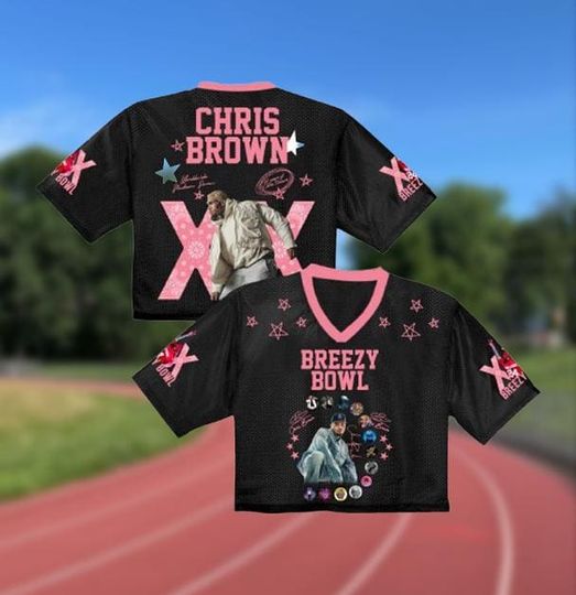 Chris Brown Breezy Bowl Crop Top Jersey Mesh | Breezy Bowl XX 2025 Shirt | Concert Outfit | Breezy Bowl|