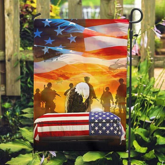 Veteran Memorial Garden Flag, Military Veteran Memorial Flag, Memorial Day Flag