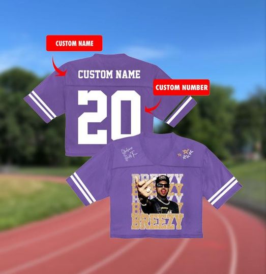 Discover Personalized Chris Brown Tour Crop Top Jersey, Custom Breezy Bowl 2025 Shirt, R&B Concert Merch, Unisex Shirt, Fan Gift