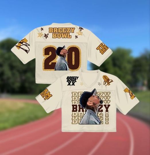 Chris Brown Crop Top Jersey, Breezy Bowl Stadium World Tour Mesh Shirt, Concert Outfit, Rave Festival Top, Fan Gift