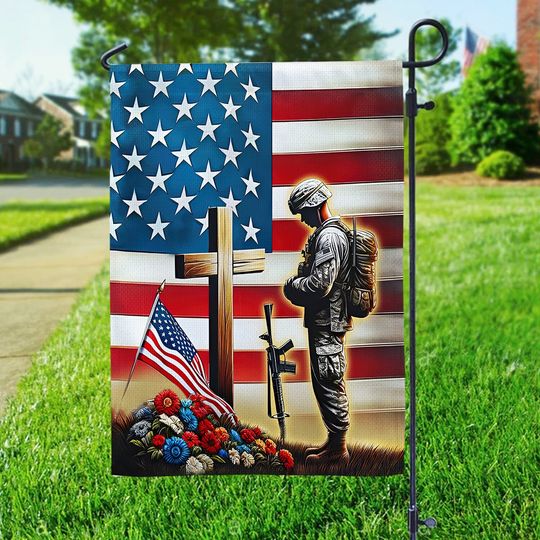 Remembrance Veteran Day Garden Flag, Thank You Veterans Flag