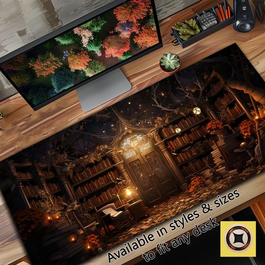 Discover Dark Academia Desk Mat, Witchy Mousepad, Laptop Mouse Pad, Mystic Keyboard Pad