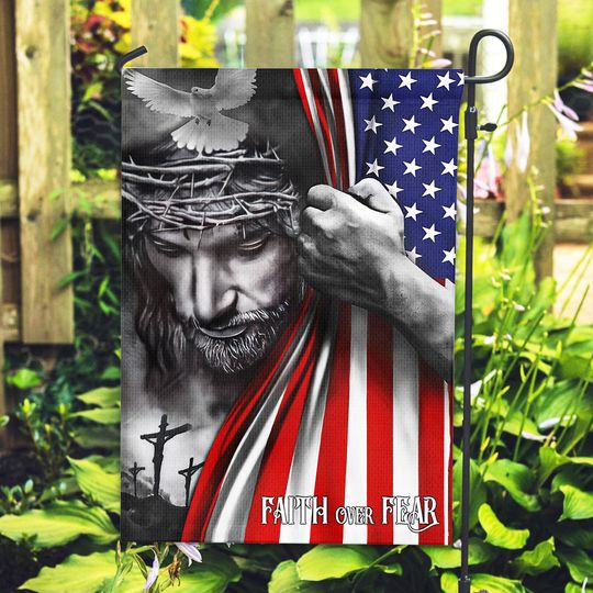 Discover Jesus Veteran Flag, Memorial Military Garden Flag, Military Veteran Flag