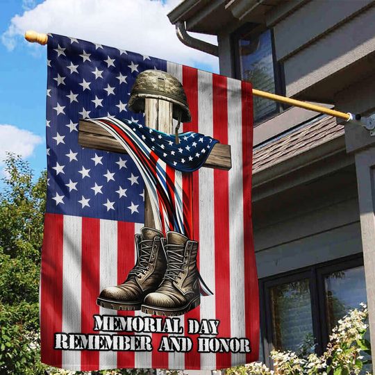 Veteran Memorial Garden Flag, Military Veteran Memorial Flag, Memorial Day Flag