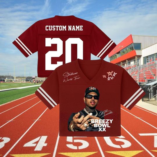 Discover Chris Brown Crop top  Jersey, Personalized Breezy Bowl Crop top Jersey, Chris Brown Fans, Summer 2025 Breezy Bowl XX, Breezy XX Tour