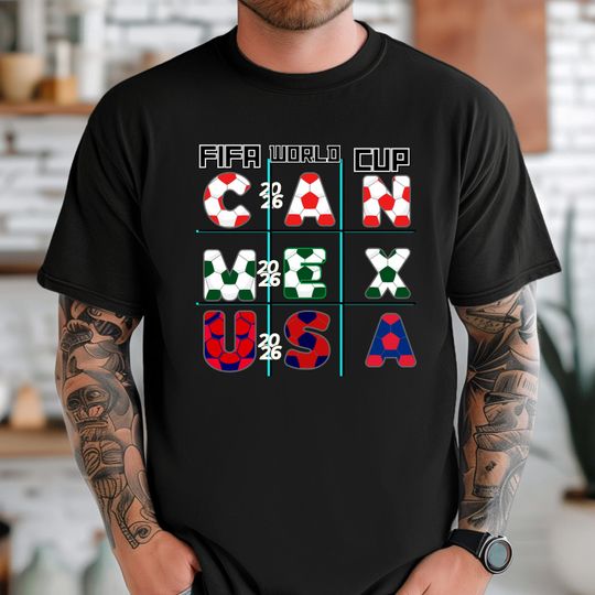 Discover Fifa World Cup 2026 Soccer Tee CAN USA MEX Unisex Softstyle T-Shirt, Sports Fan Shirt