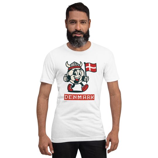 Denmark Football T-Shirt: Viking Mascot, FIFA World Cup 2026 Support