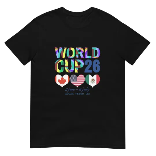 World Cup 2026 Soccer Unisex T-shirt USA Copa Del Mundo Mexico Canada 2026