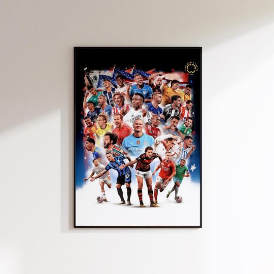 Discover Club World Cup Poster, Football Poster Gift, Football Fan Wall Art Print, Football Decor of World Cup Fan, Minimal Art. 2025 Club World Cup