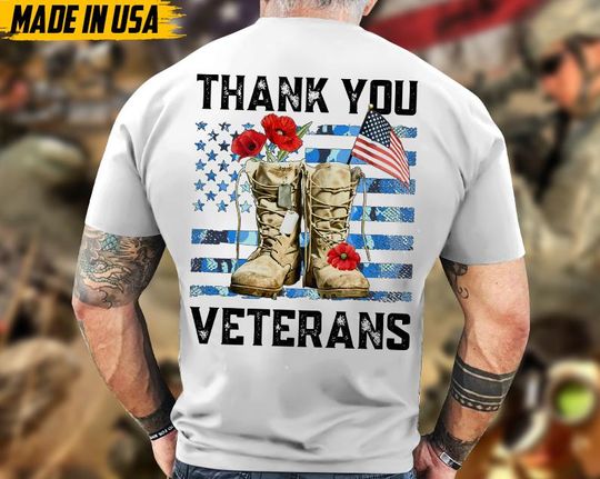 Discover Thank You Veteran Tee Honor Veterans Day Gift Idea Military Shirt Patriotic Tshirt