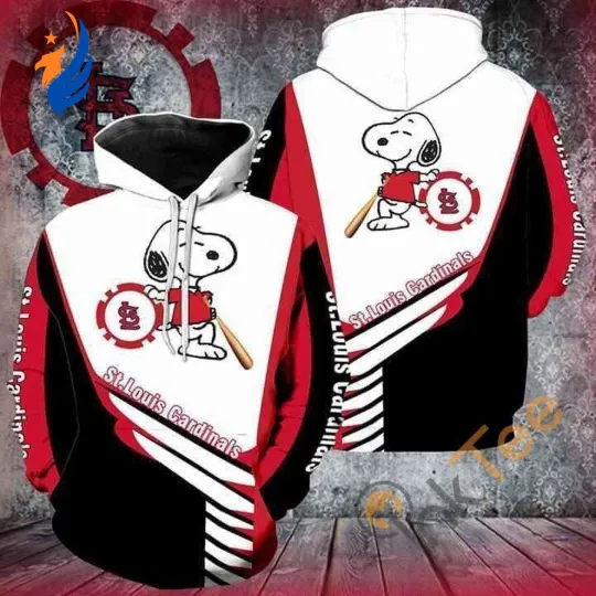 Discover St Louis Team Cardinalss Snoopyy Player 3D Hoodie