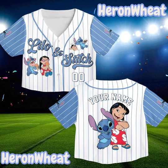 Discover Custom Disney Lilo and Stitch Crop Top Jersey, Womens Crop top Shirt, Custom Disneyland Outfit, Cute Stitch Birthday Gift