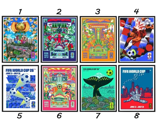 Discover Custom FIFA World Cup 2026 Poster – Match Dates June 11–July 19 -Poster No Frame