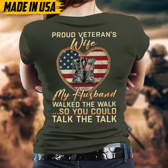Discover Proud Veteran's Wife Tshirt, Veteran Wife Tee, Veteran Shirts For Women